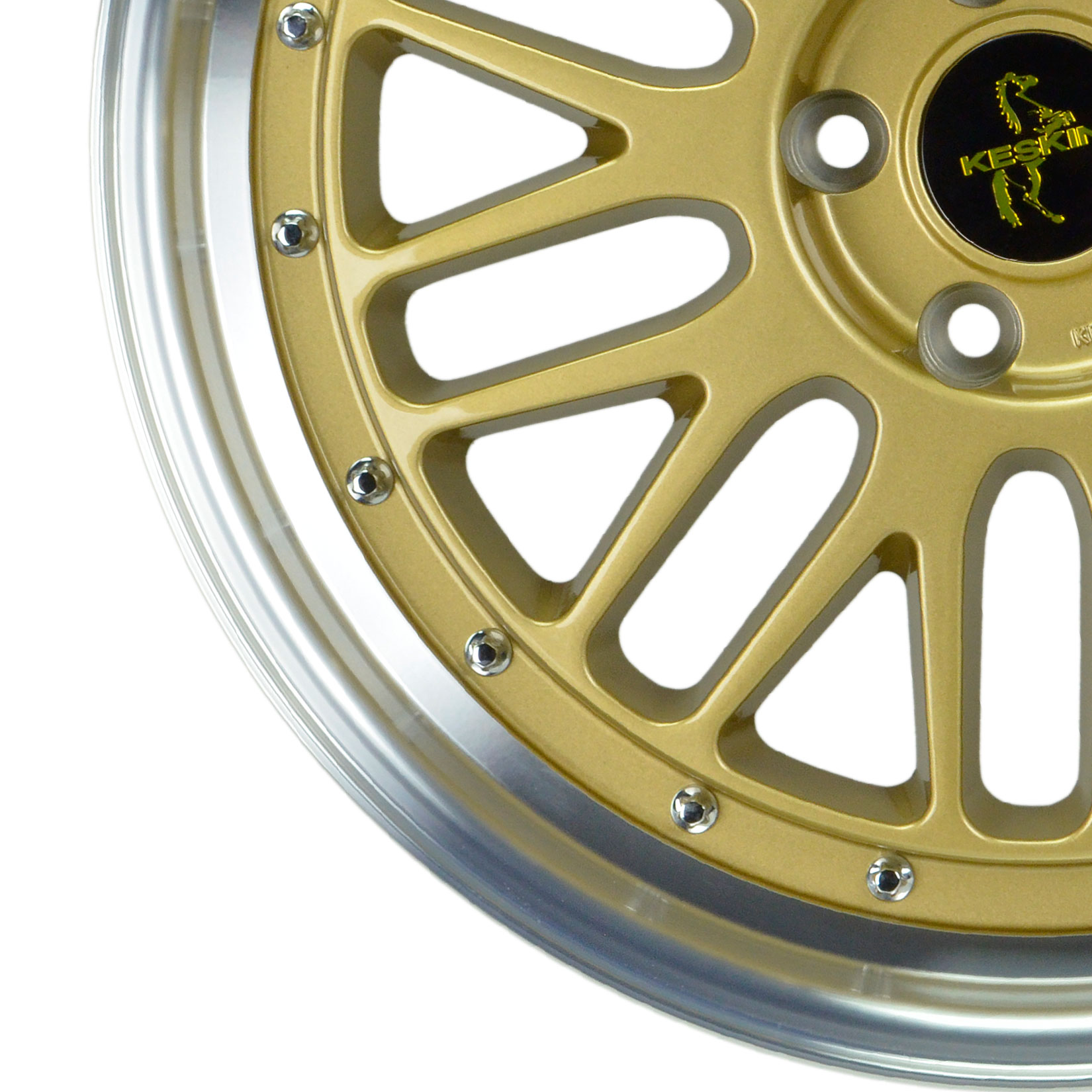 19 Zoll Keskin KT22 Le Mans Retro Gold Alufelgen für Ford Focus ST IV Typ DEH