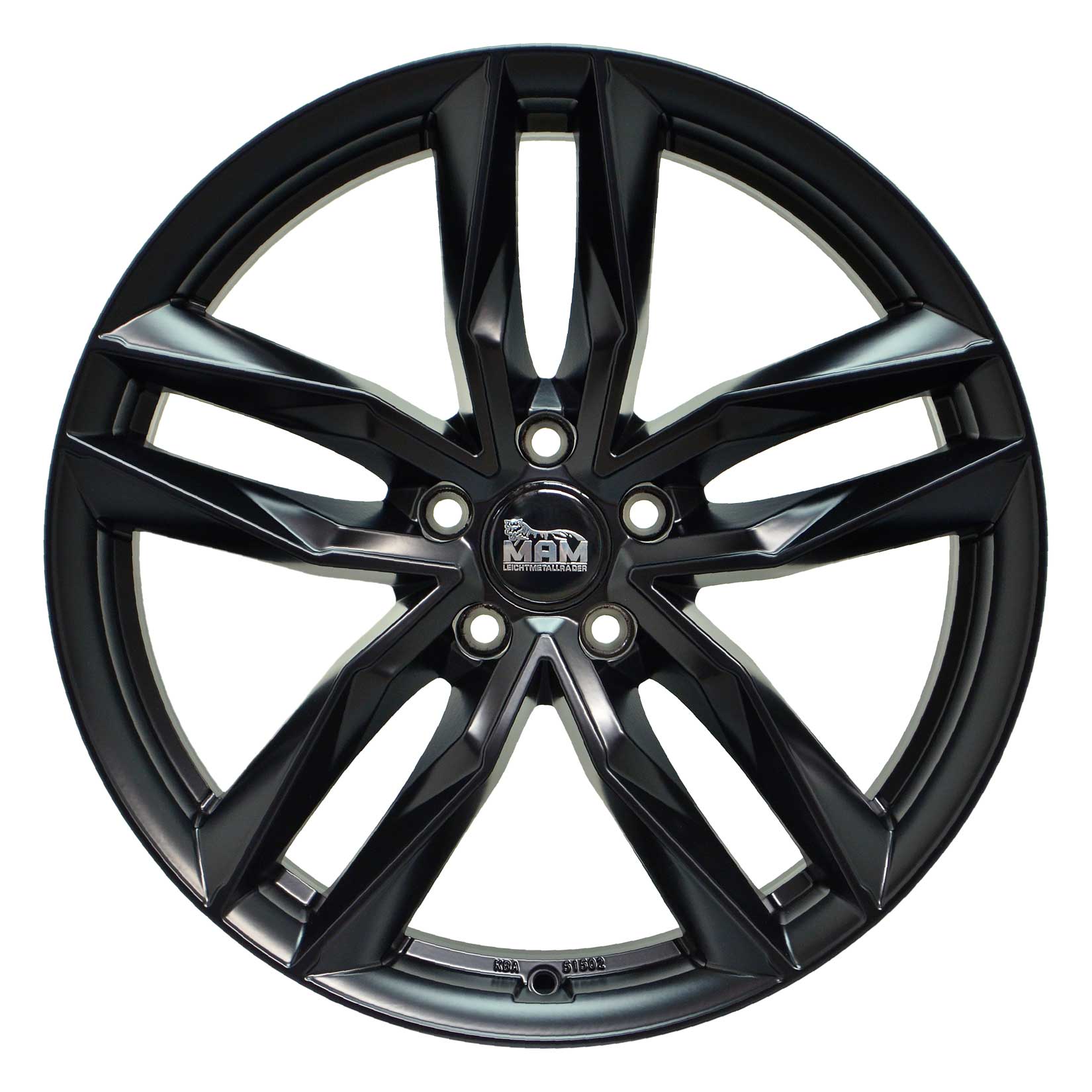 19 Zoll MAM RS3 Matt Black Painted Alufelgen für Audi A3 Schrägheck Typ 8V