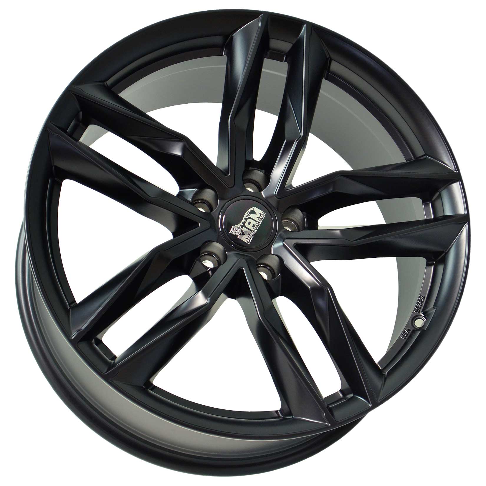 19 Zoll MAM RS3 Matt Black Painted Alufelgen für Audi A3 Schrägheck Typ 8V