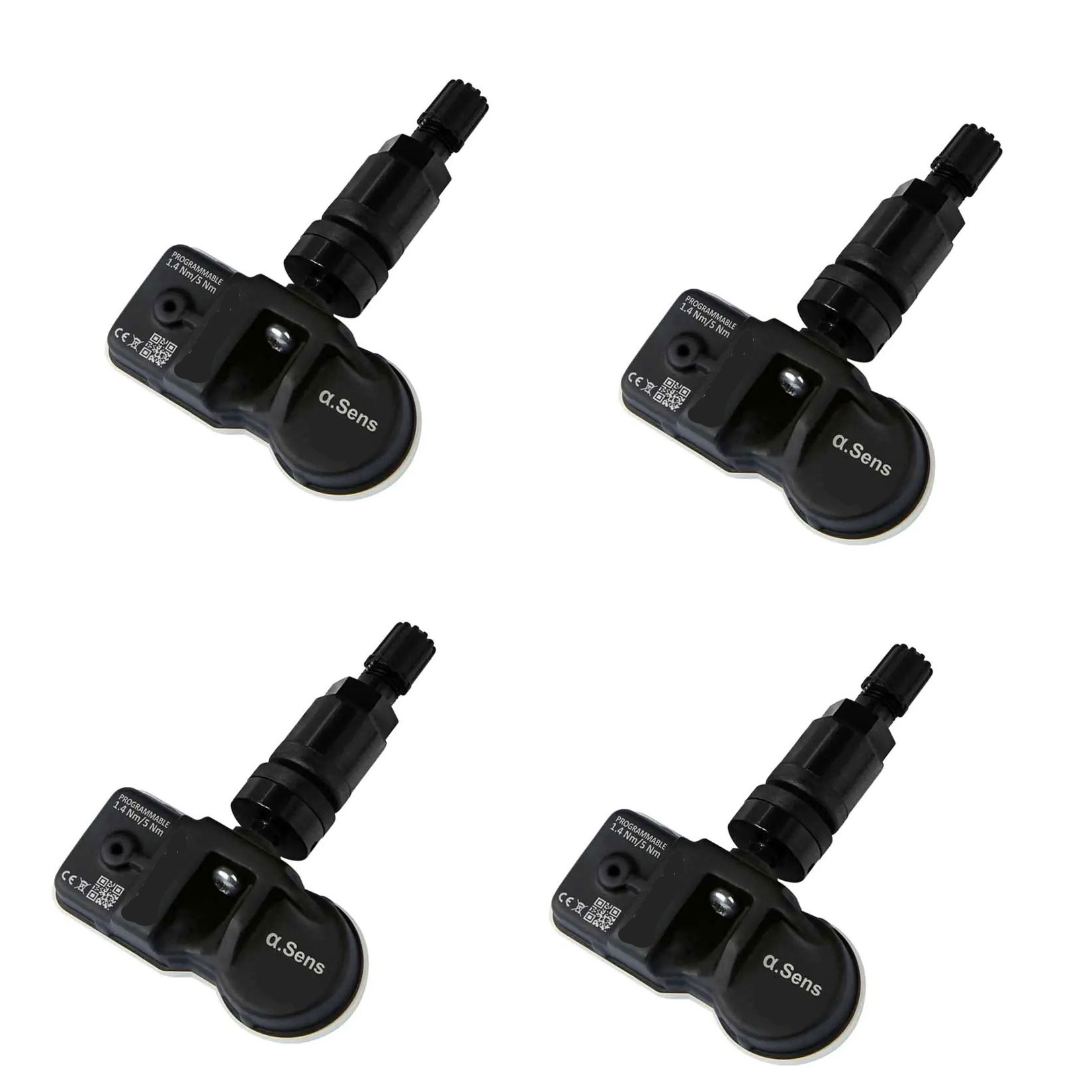 4x RDK RDKS Sensor Schwarz TPMS Orig. AlphaSens für Citroen Jumper Y, 250, H/W